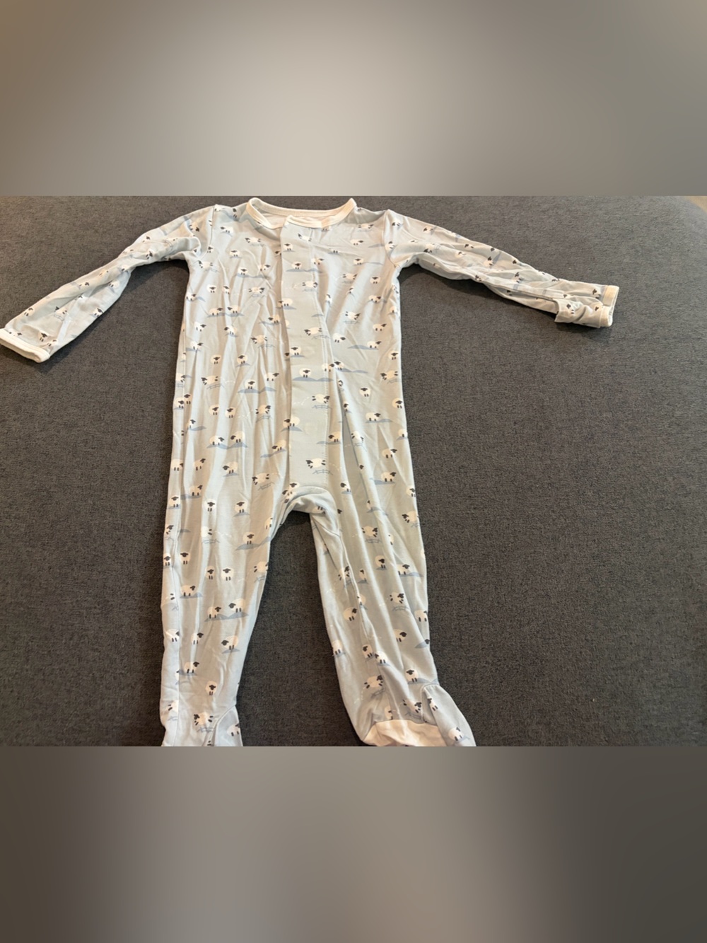 Magnetic Me Light Blue Sheep Print Footies - Picture 1 of 4